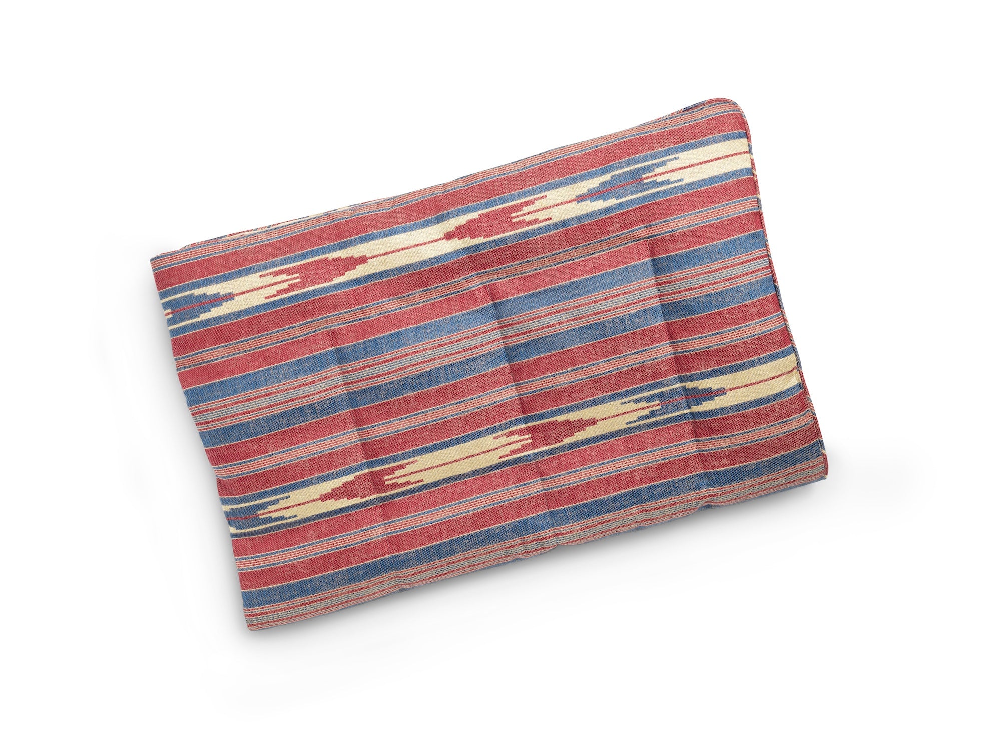 Single Eiderdown in Oulton Stripe Scarlet