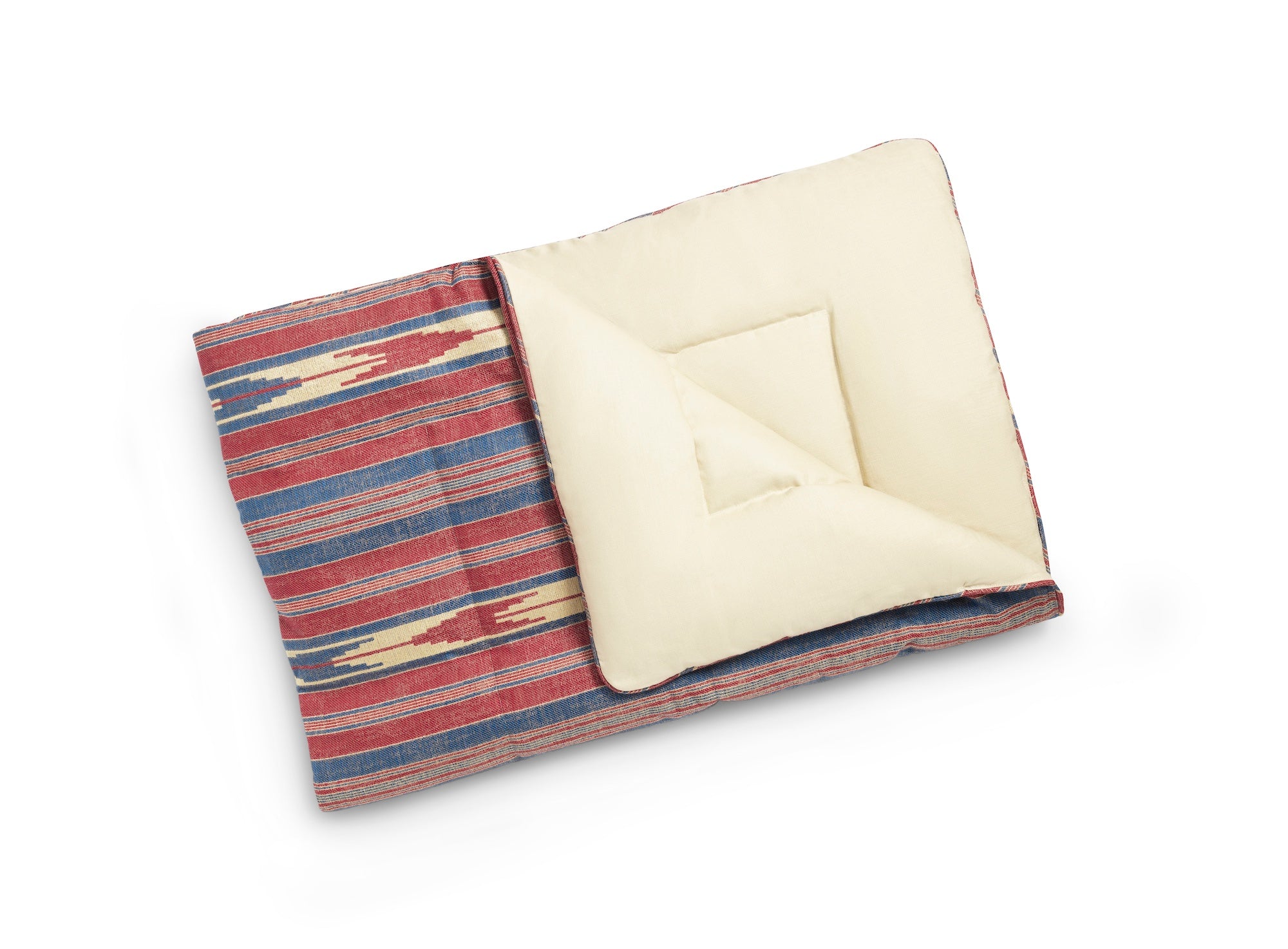 Single Eiderdown in Oulton Stripe Scarlet