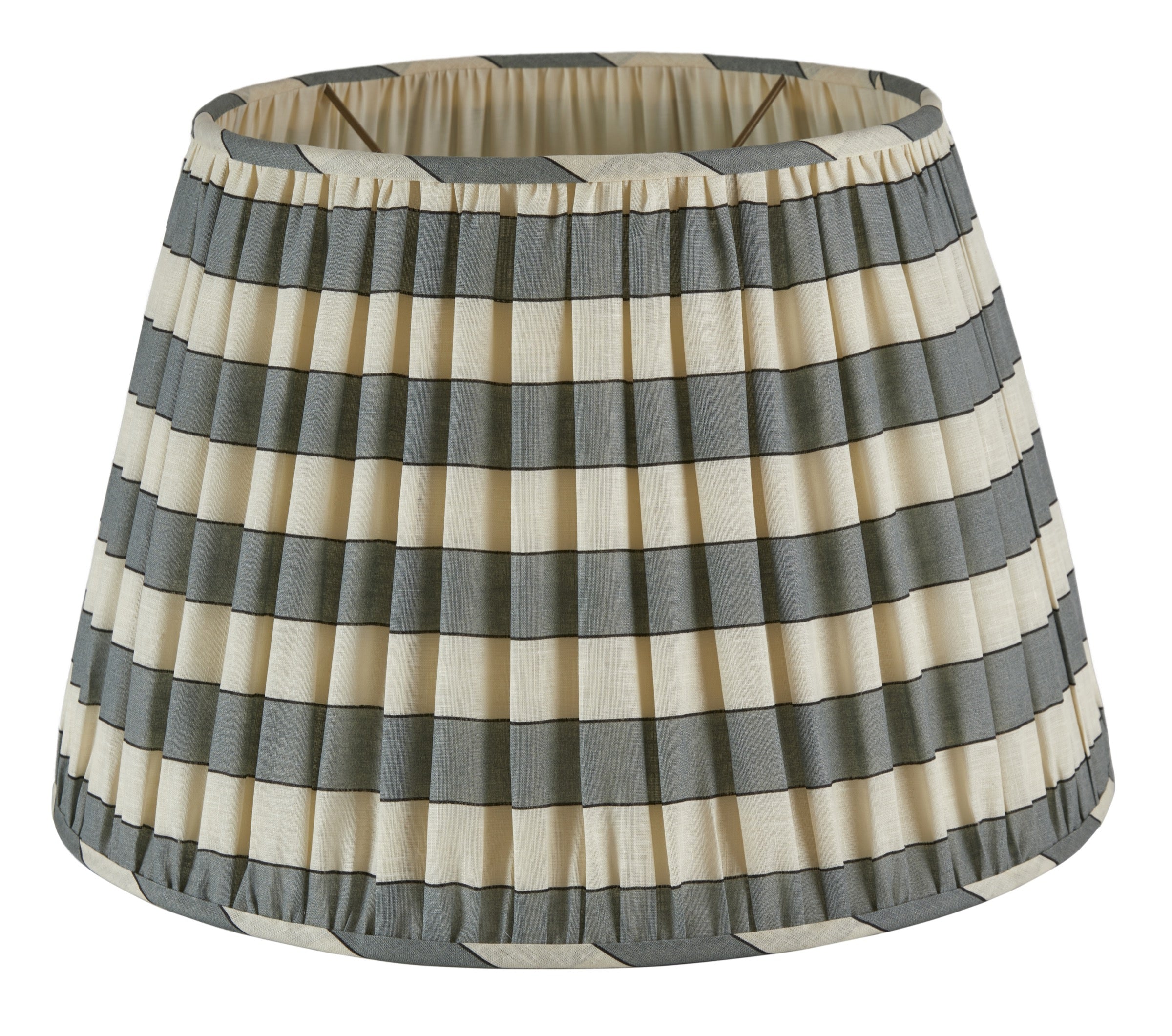 Sage Plain Stripe Voile Lampshade