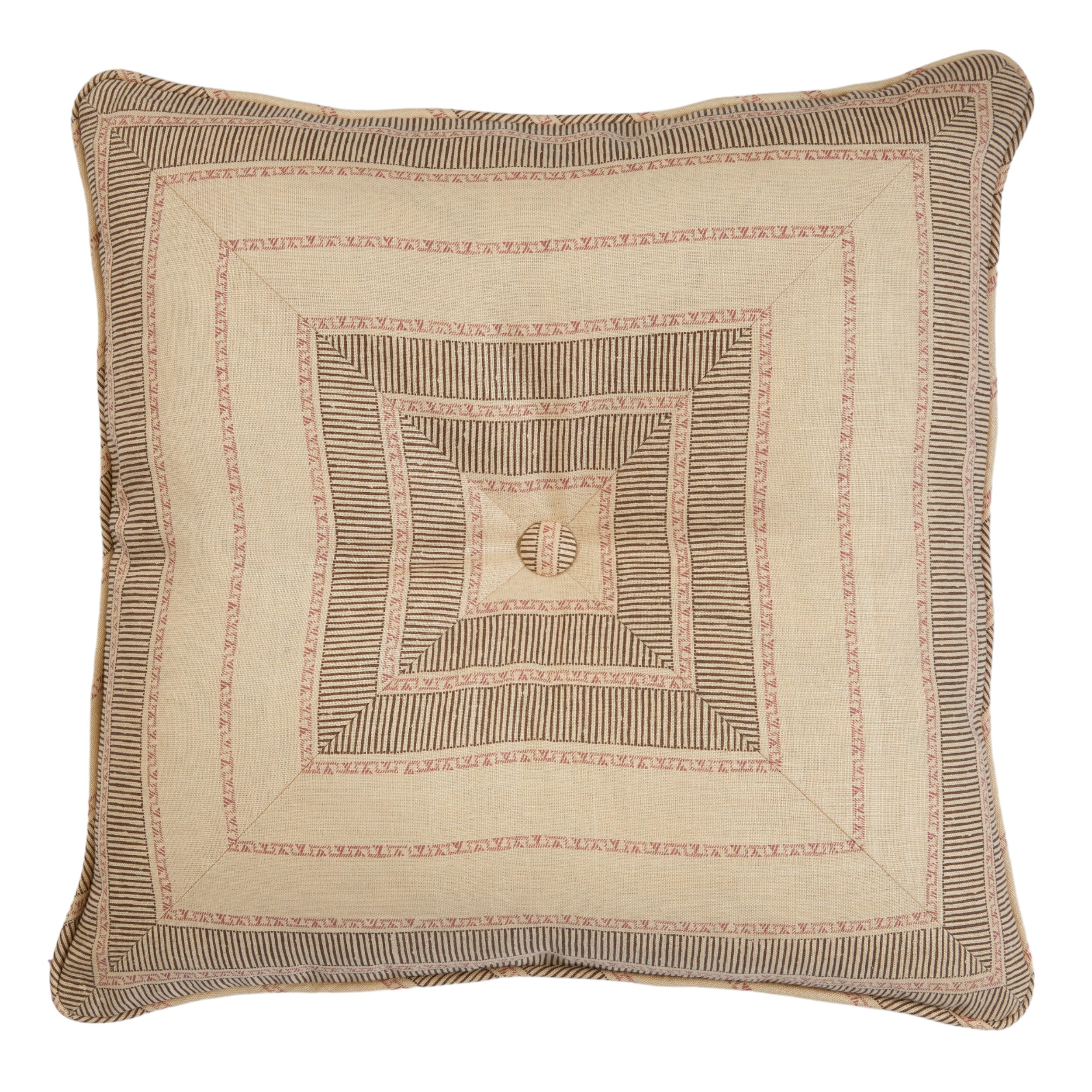 Sifnos Peat Buttoned Envelope Cushion