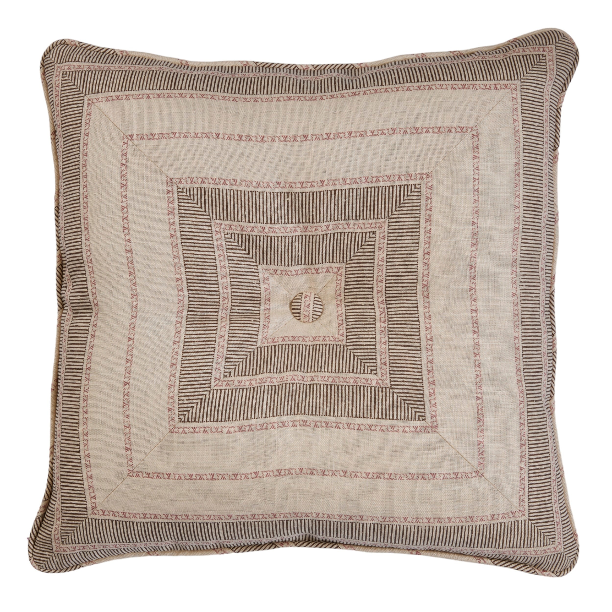 Sifnos Peat Buttoned Envelope Cushion