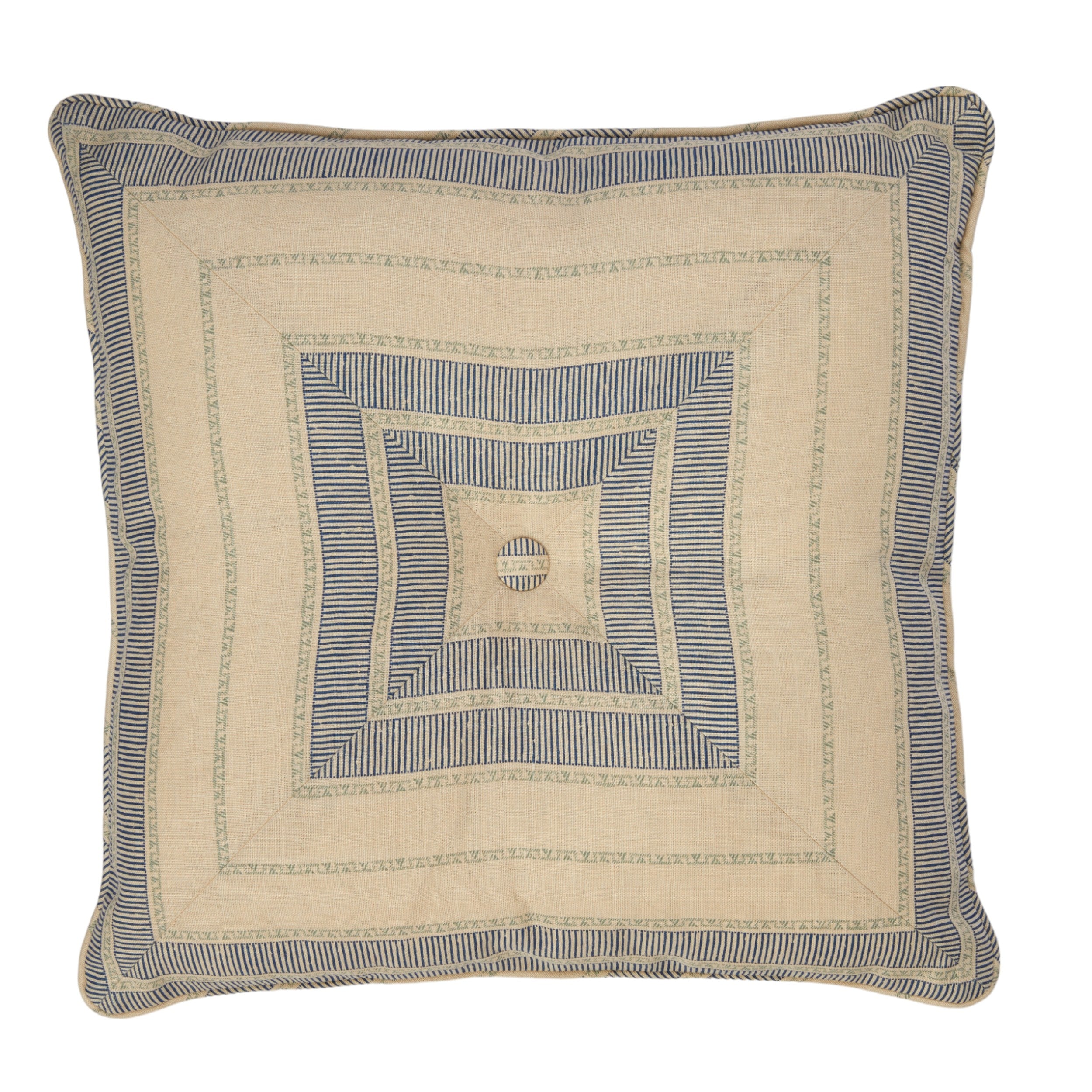 Sifnos Azure Buttoned Envelope Cushion