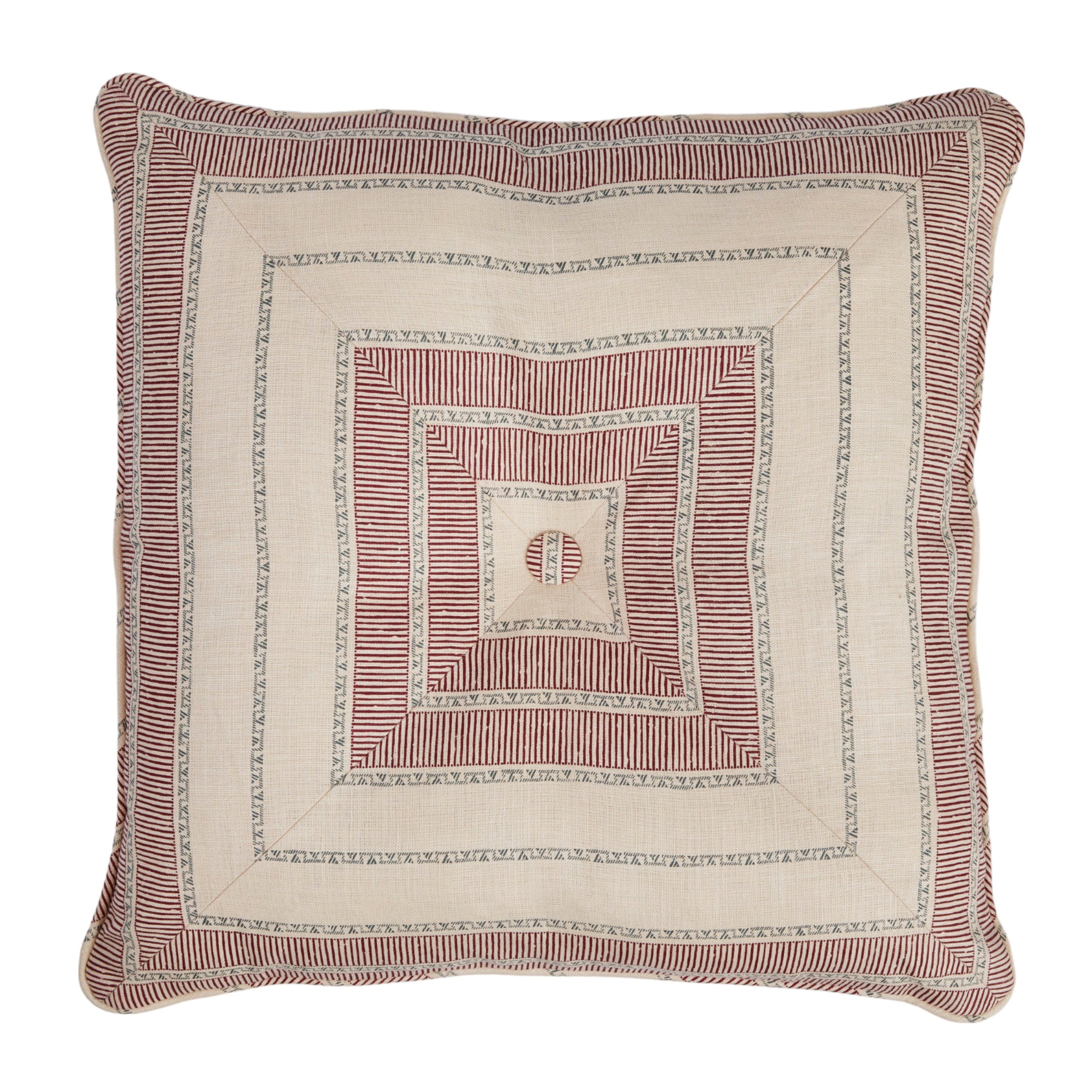 Sifnos Garnet Buttoned Envelope Cushion