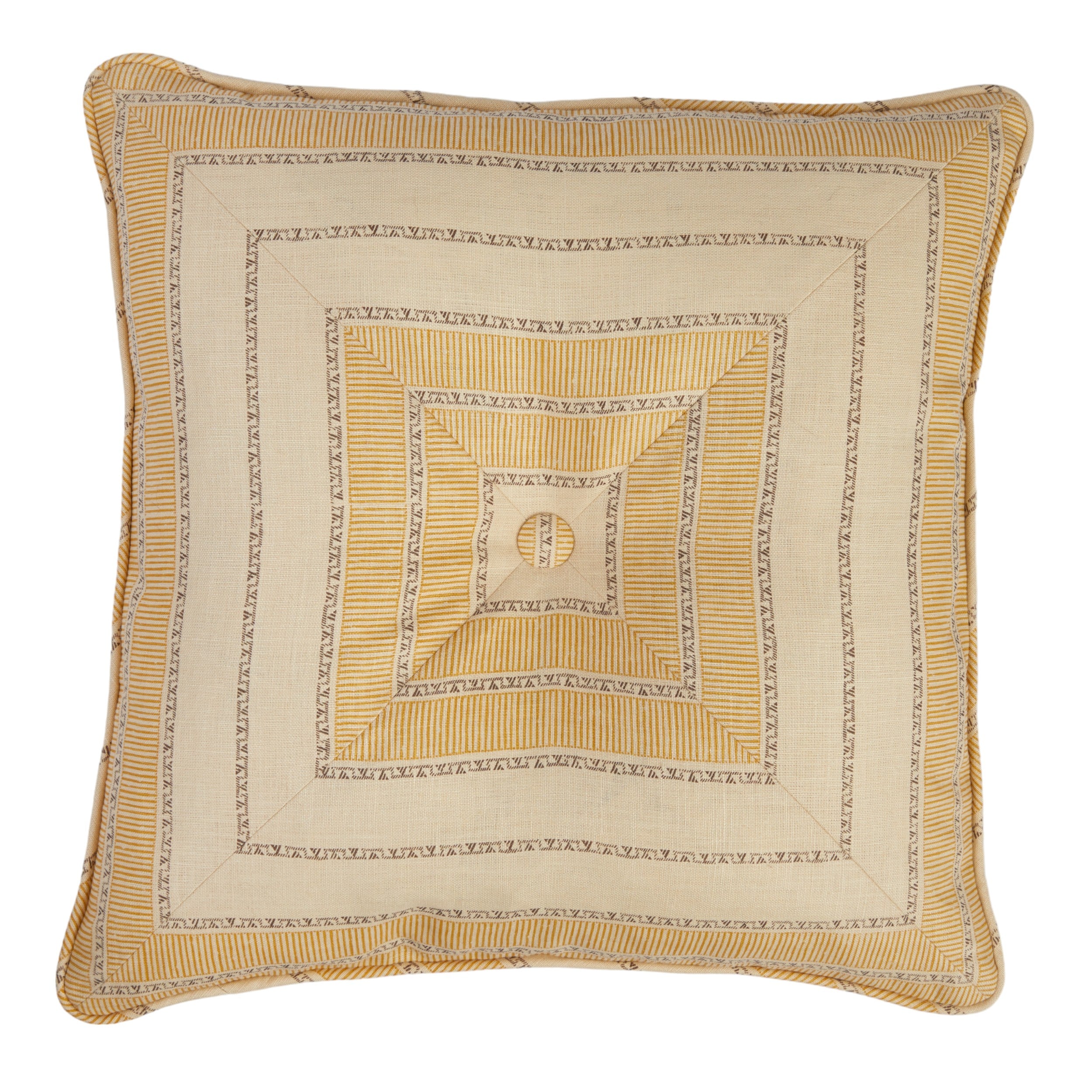 Sifnos Citrine Buttoned Envelope Cushion