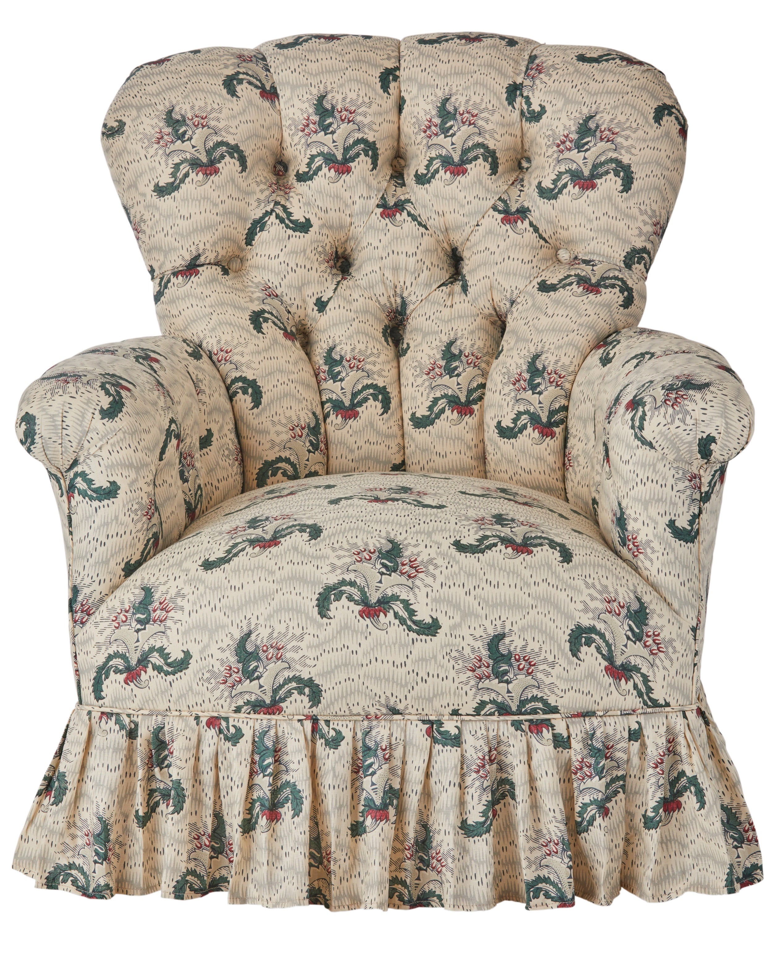 A 19th Century Irish Armchair in Flora Soames Daphne Linen