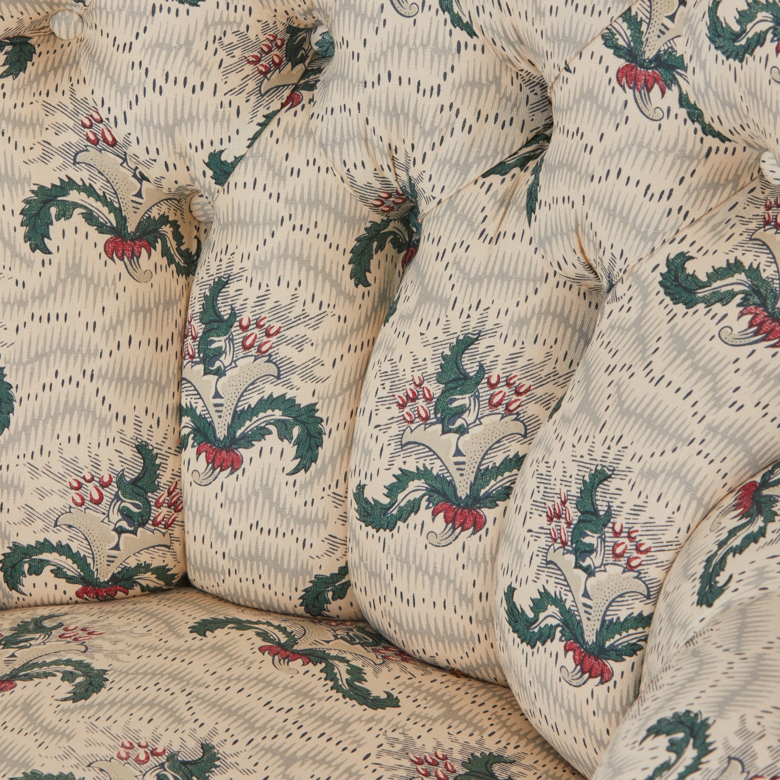 A 19th Century Irish Armchair in Flora Soames Daphne Linen