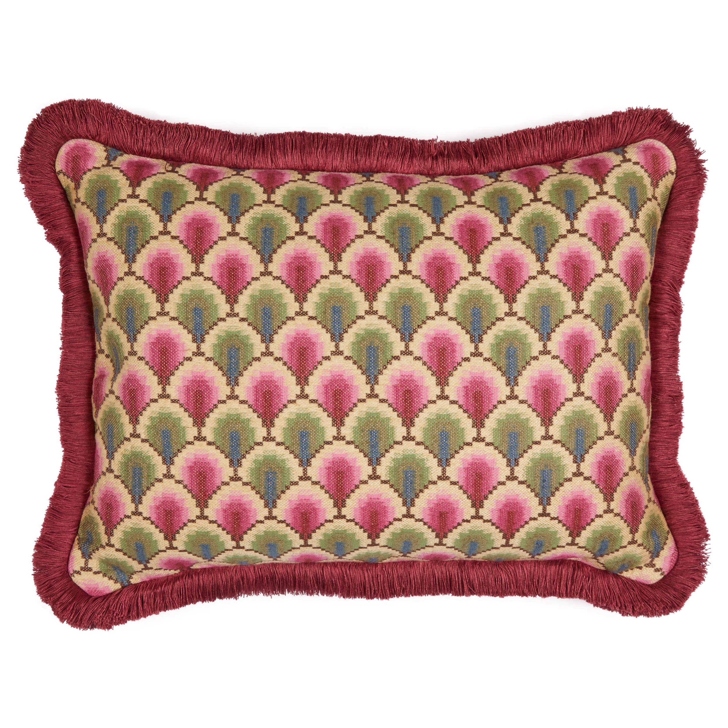 Walsingham Weave Cushion with a Brush Fringe