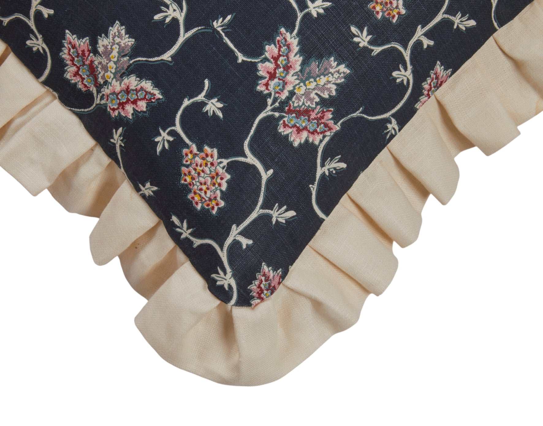 West House Trellis Noire Large Cushion with Frill