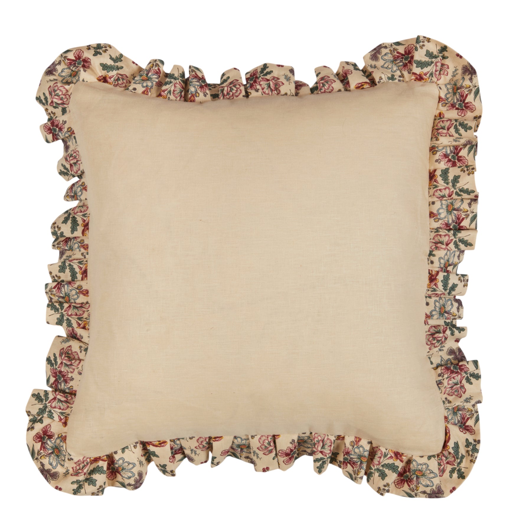 West House Trellis Warm Linen Large Cushion with Frill