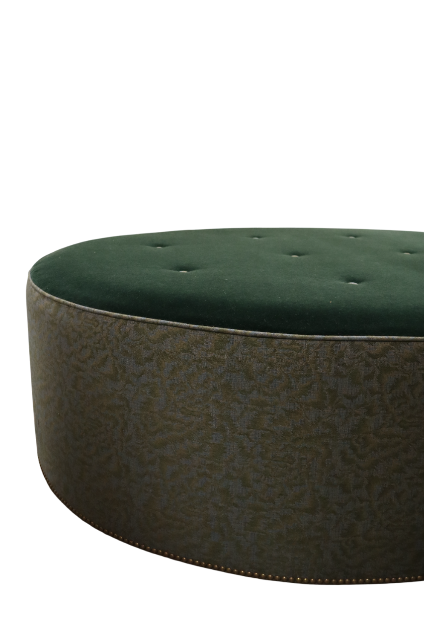 Large Bespoke Oval Ottoman