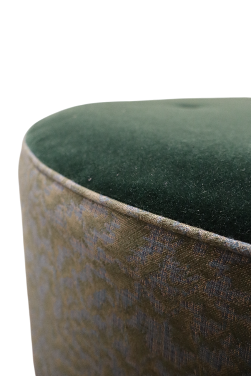Large Bespoke Oval Ottoman