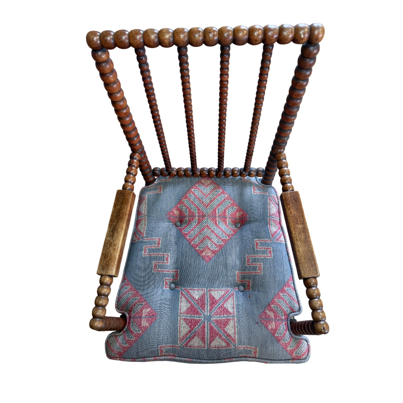 Bobbin Armchair with Chartwell Weave Blue Cushion