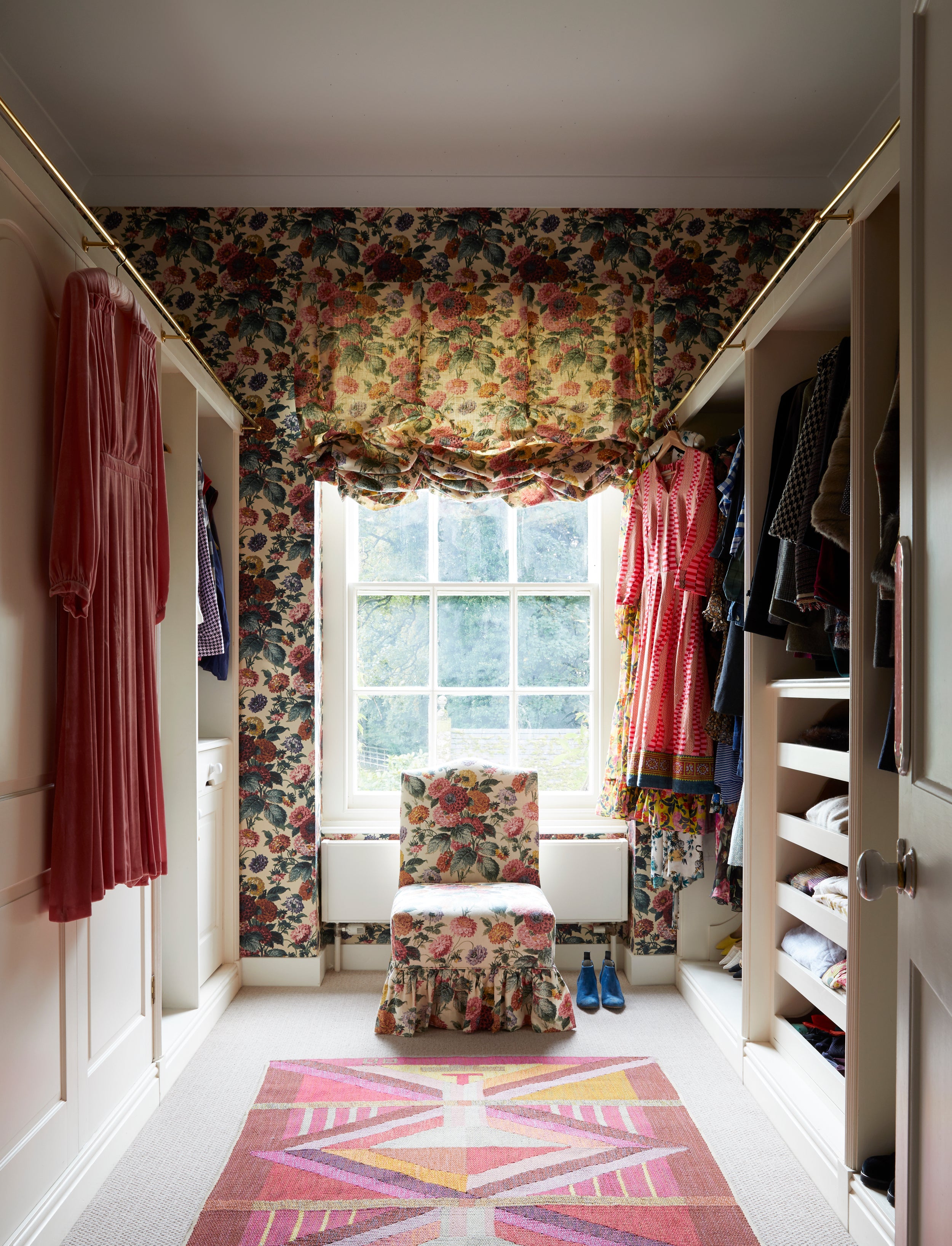 Dahlias Parchment Wallpaper