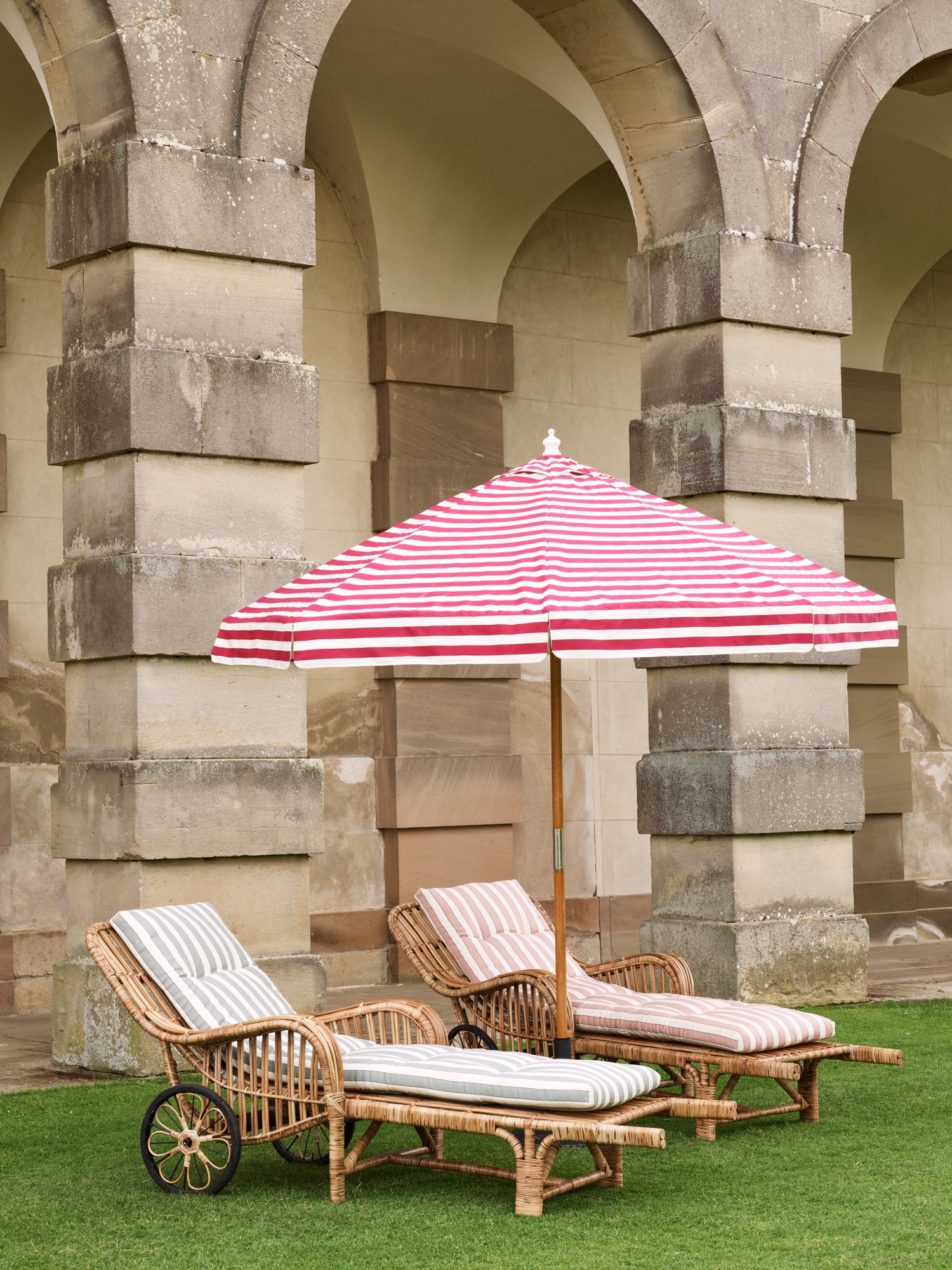 Plain Stripe Outdoor Blush