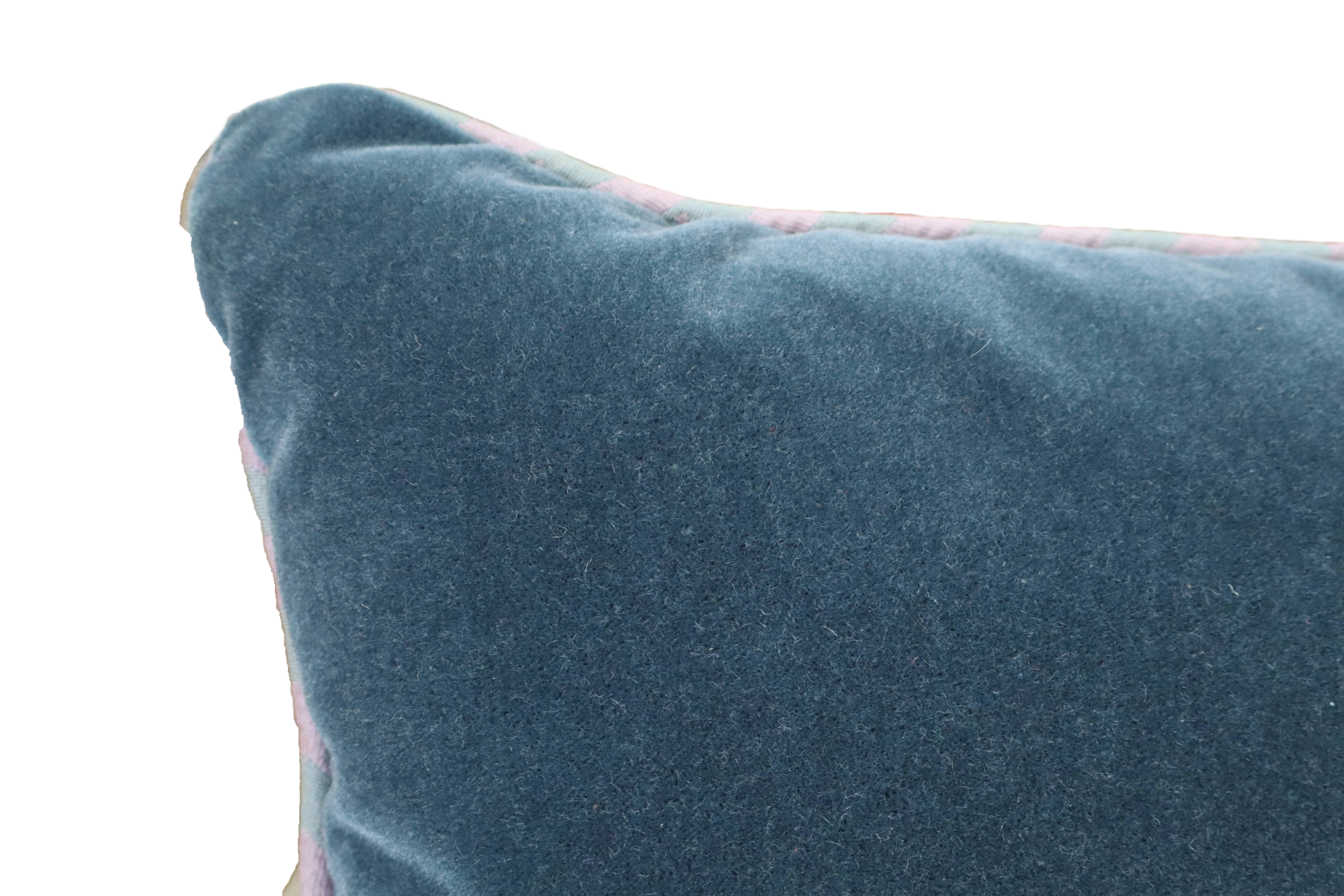 Large Oblong Walter Anenome Cushion with Mohair Velvet Back