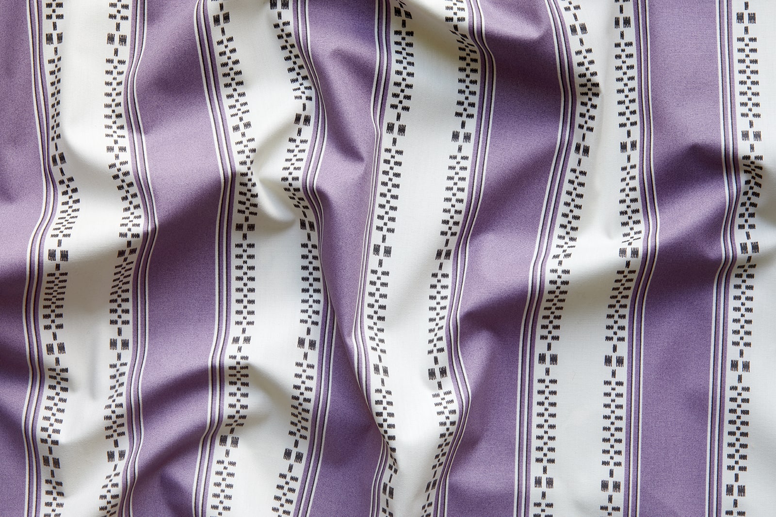 Broken Stripe Poplin Lilac