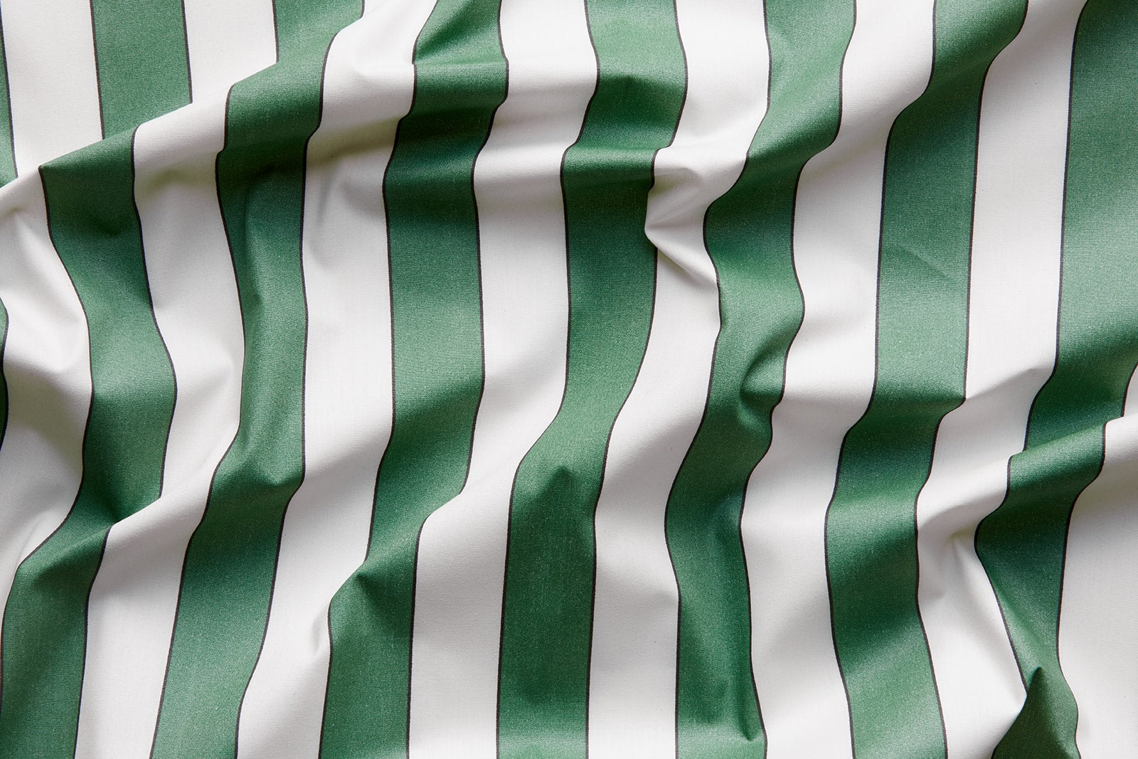 Plain Stripe Poplin Emerald