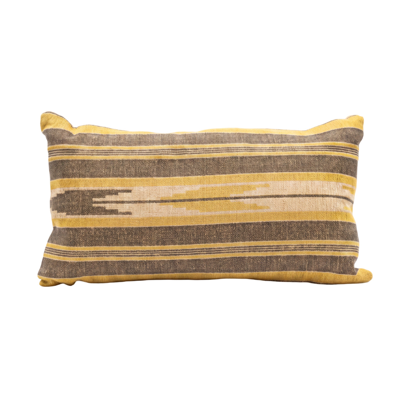 An Oblong Cushion in Oulton Stripe Citrine