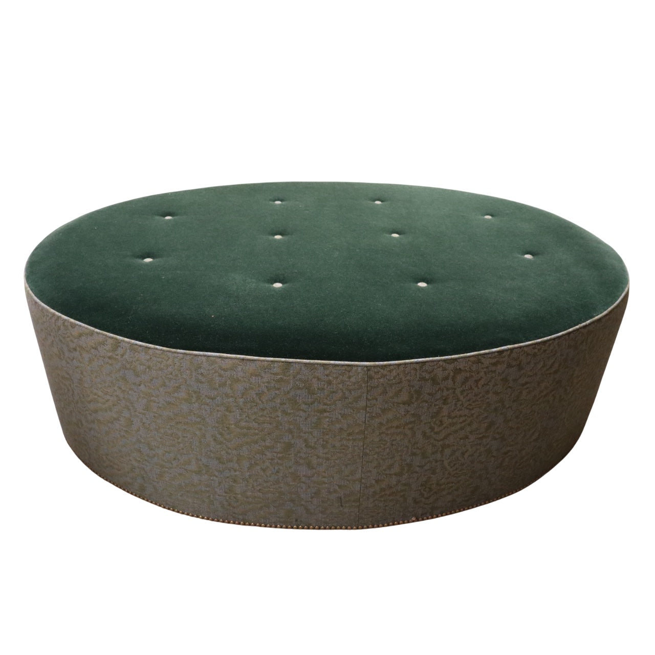 Large Bespoke Oval Ottoman