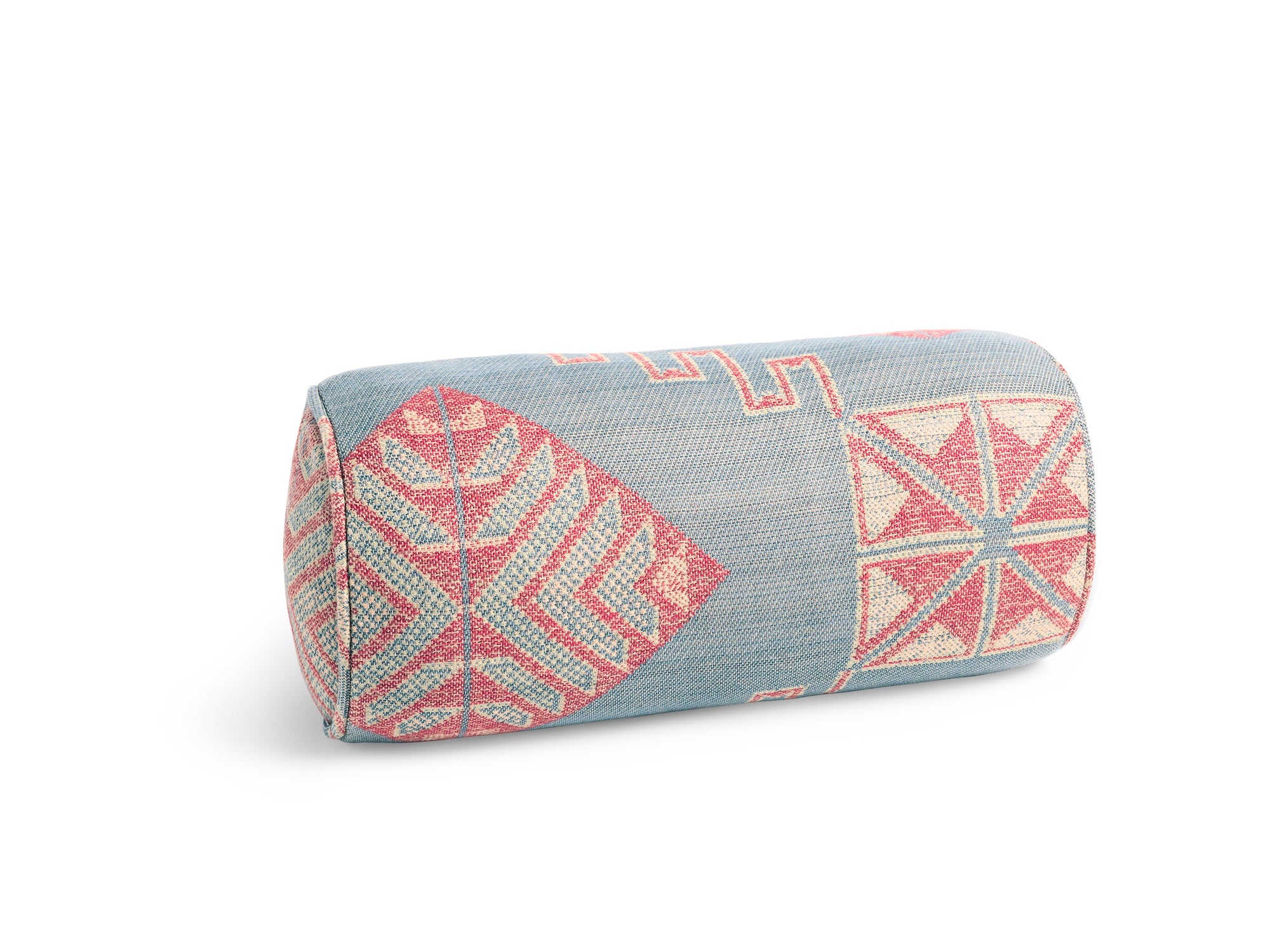 A Chartwell Weave Blue Bolster Cushion (Three Available)