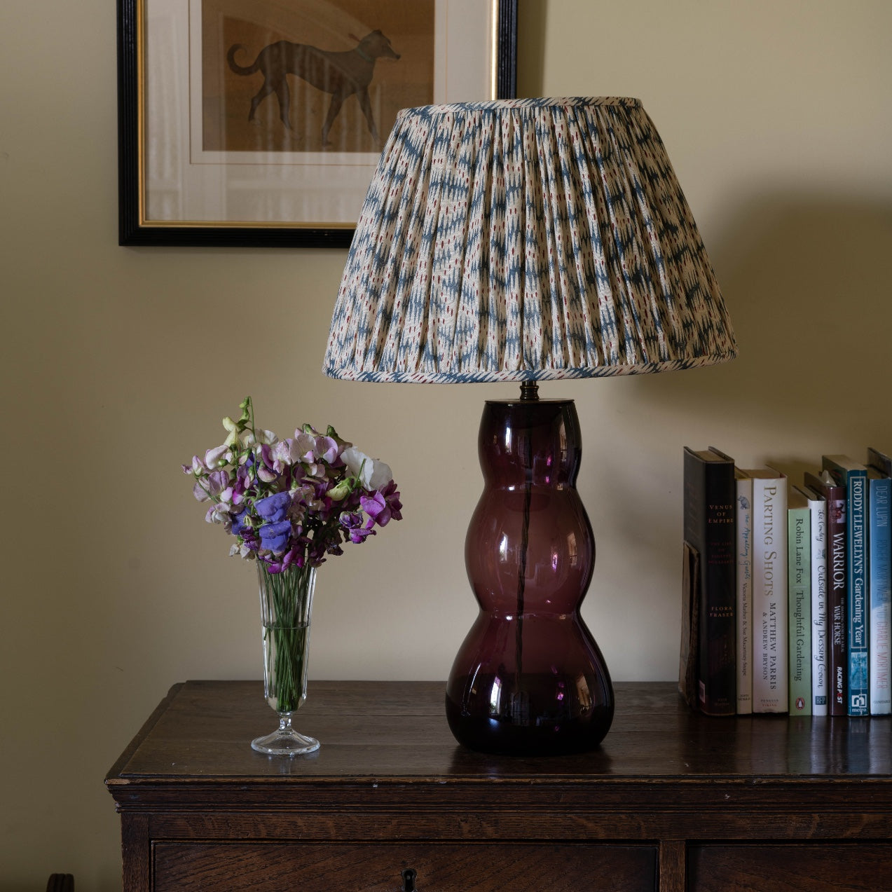 Daphne's Feathers Indigo Lampshade