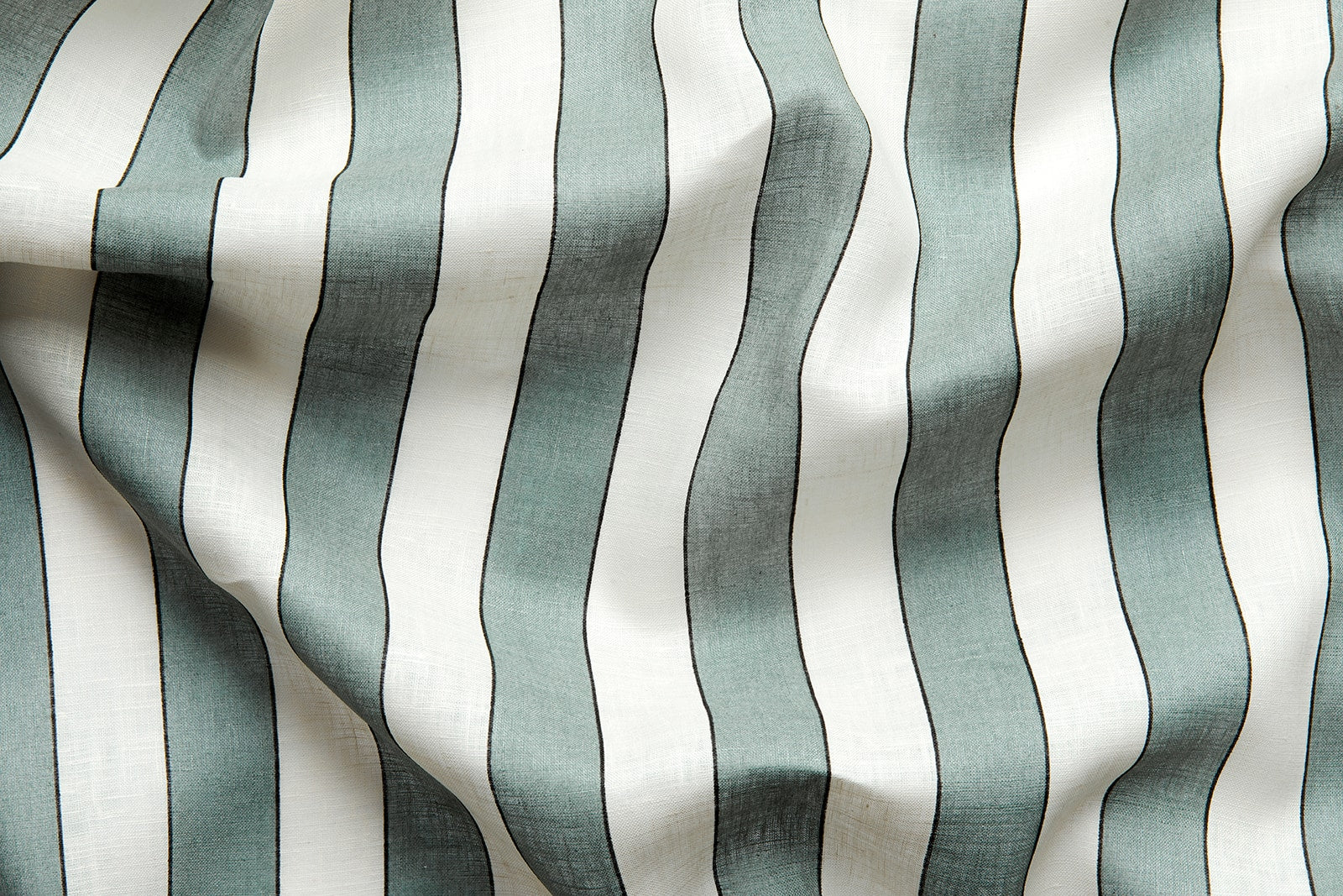 Plain Stripe Voile Sage