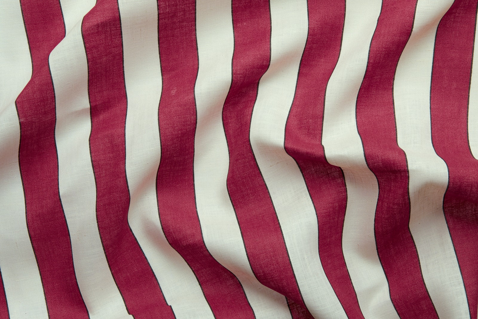 Plain Stripe Voile Ruby