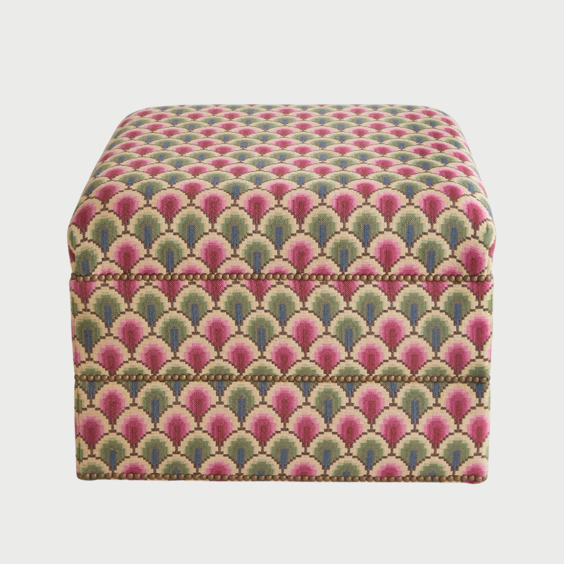 Walsingham Weave Original Square Ottoman - LIVE AUCTION