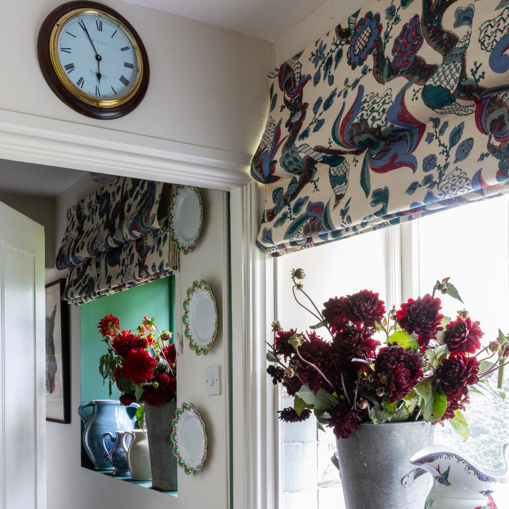 Cornucopia Lampshade in Ruby & Sage