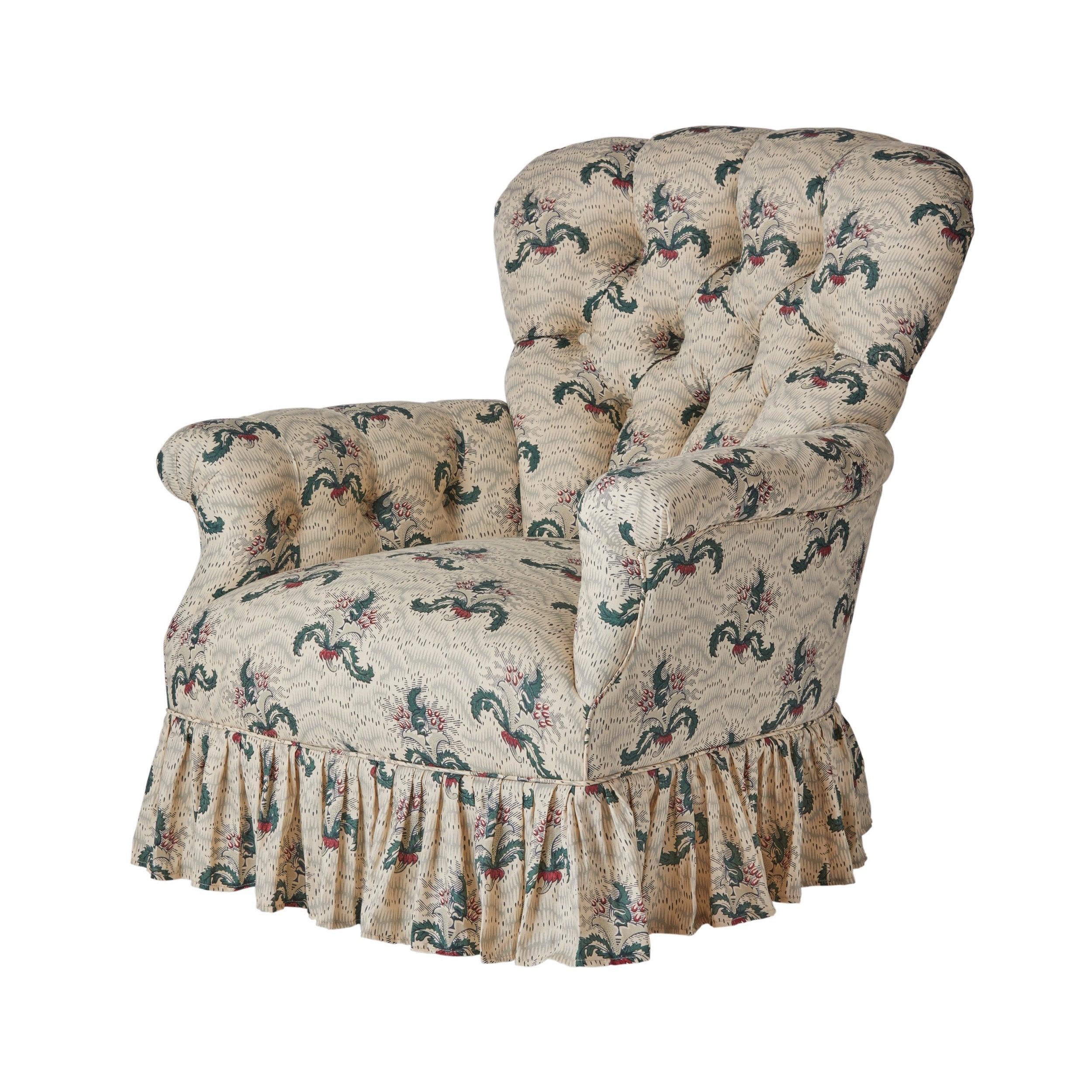 A 19th Century Irish Armchair in Flora Soames Daphne Linen