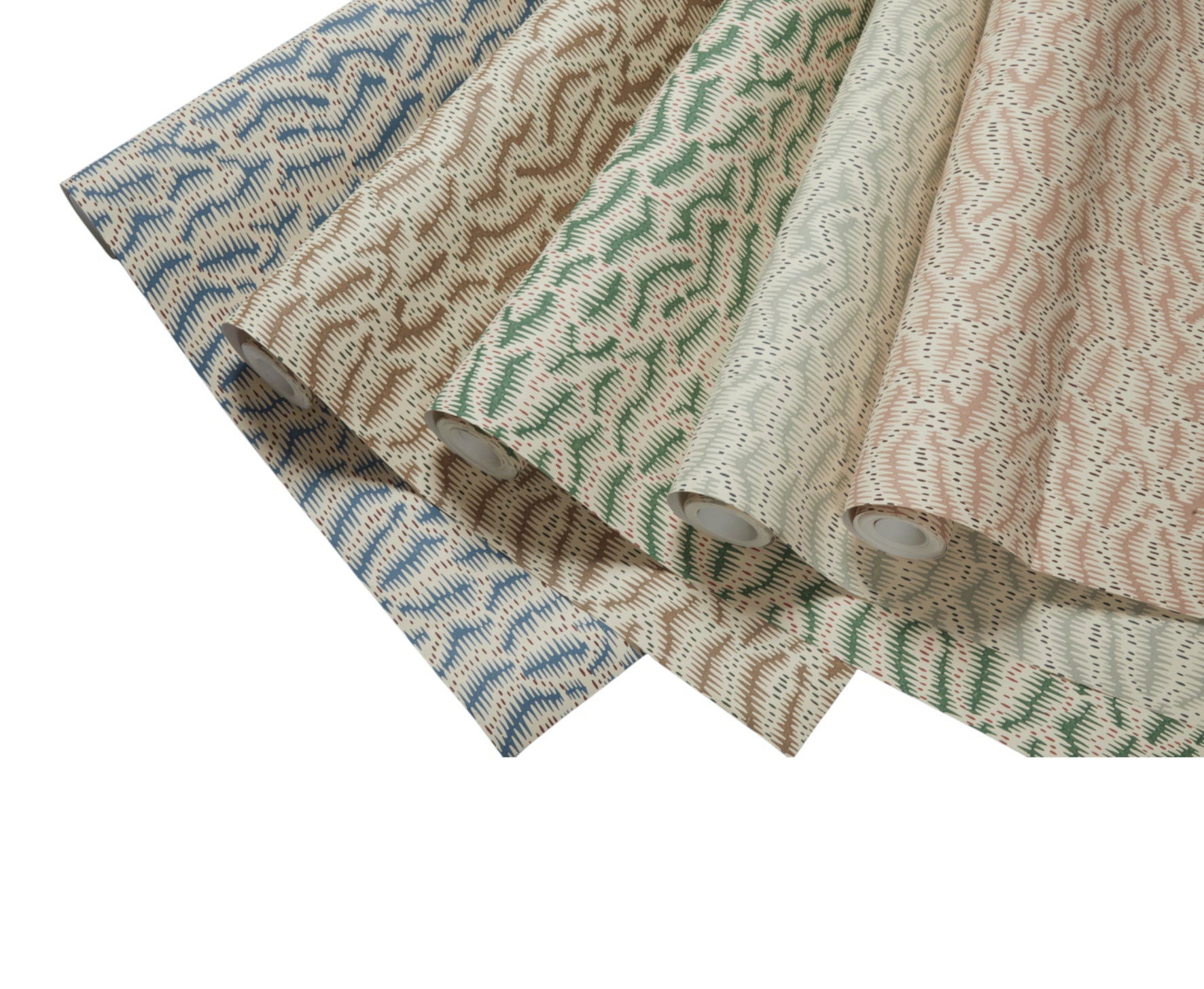Daphne's Feathers Indigo Wallpaper