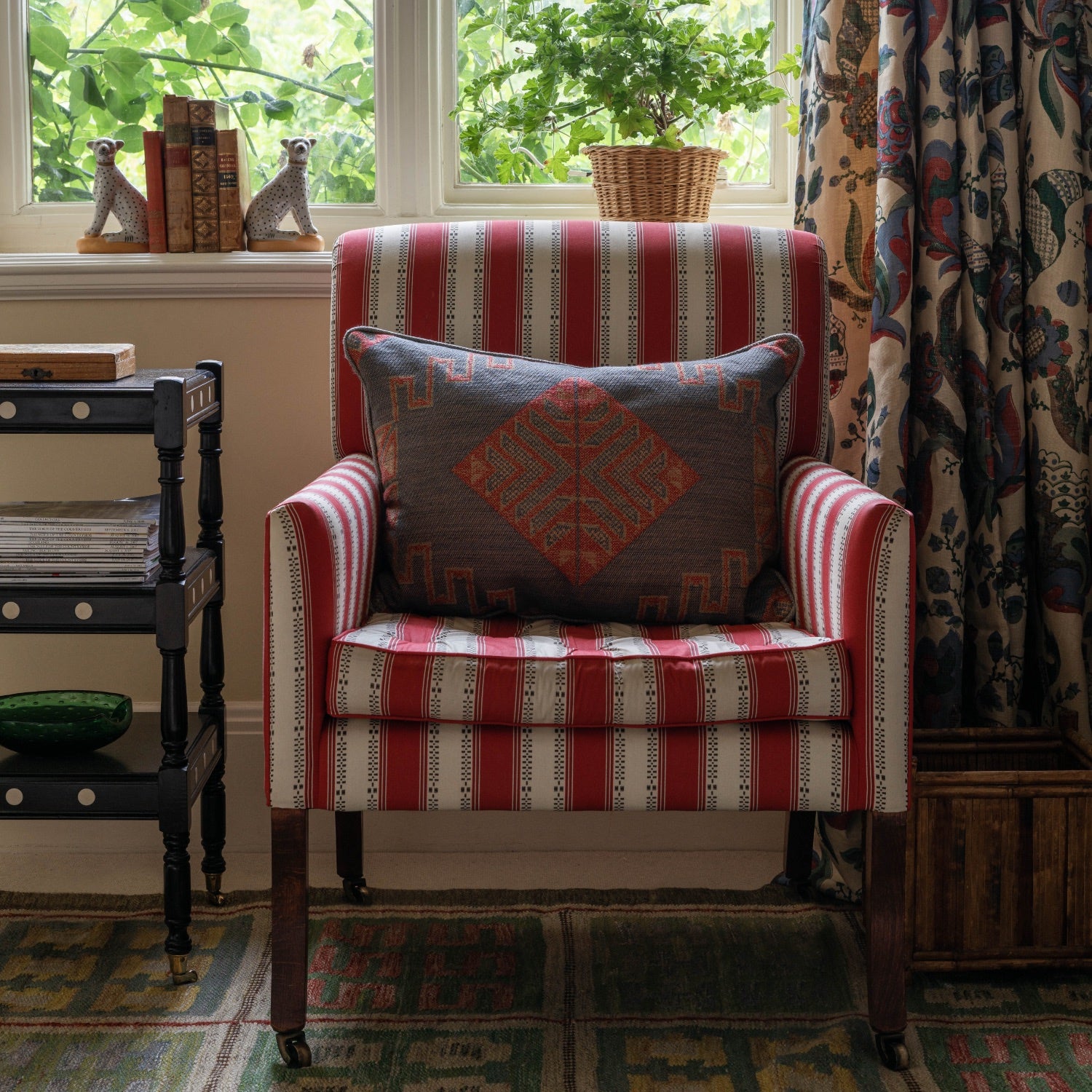 Cornucopia Lampshade in Ruby & Sage