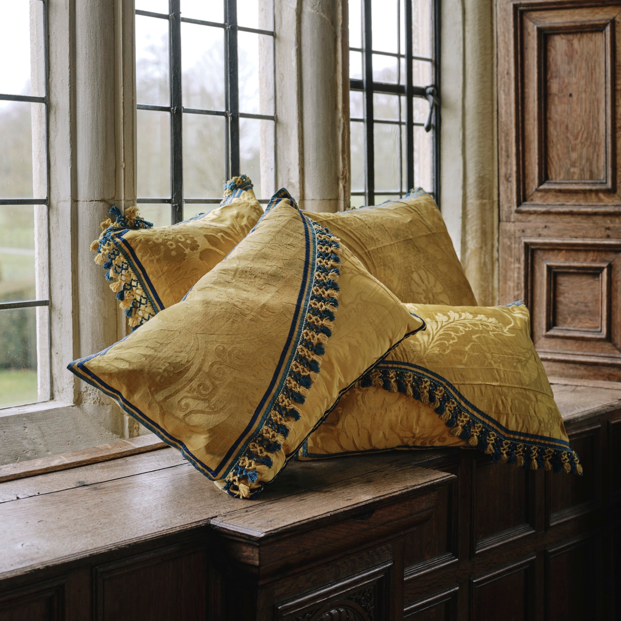 Gold silk cushions hotsell