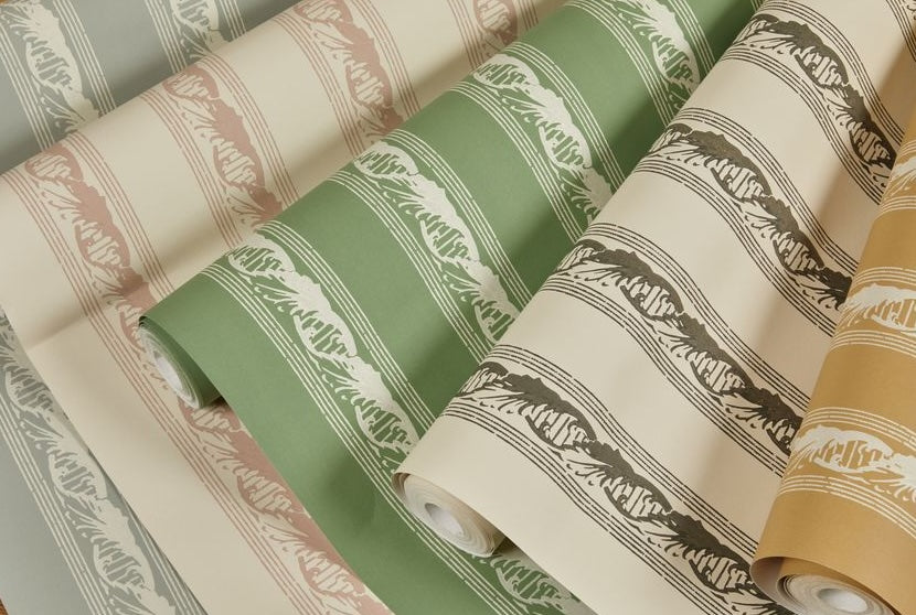 Palantine Stripe Grande Dove Wallpaper