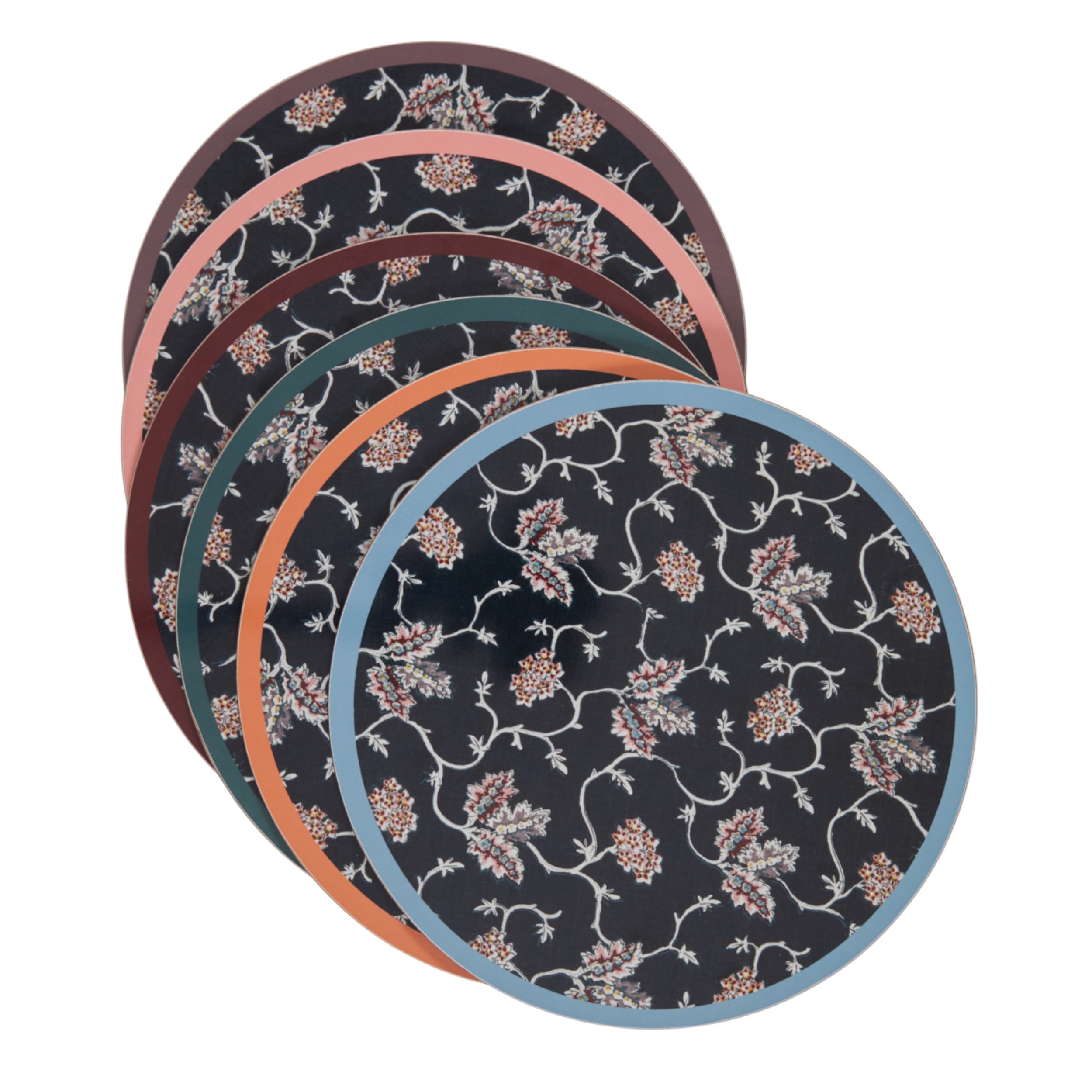 Set of 6 West House Trellis Noire Placemats