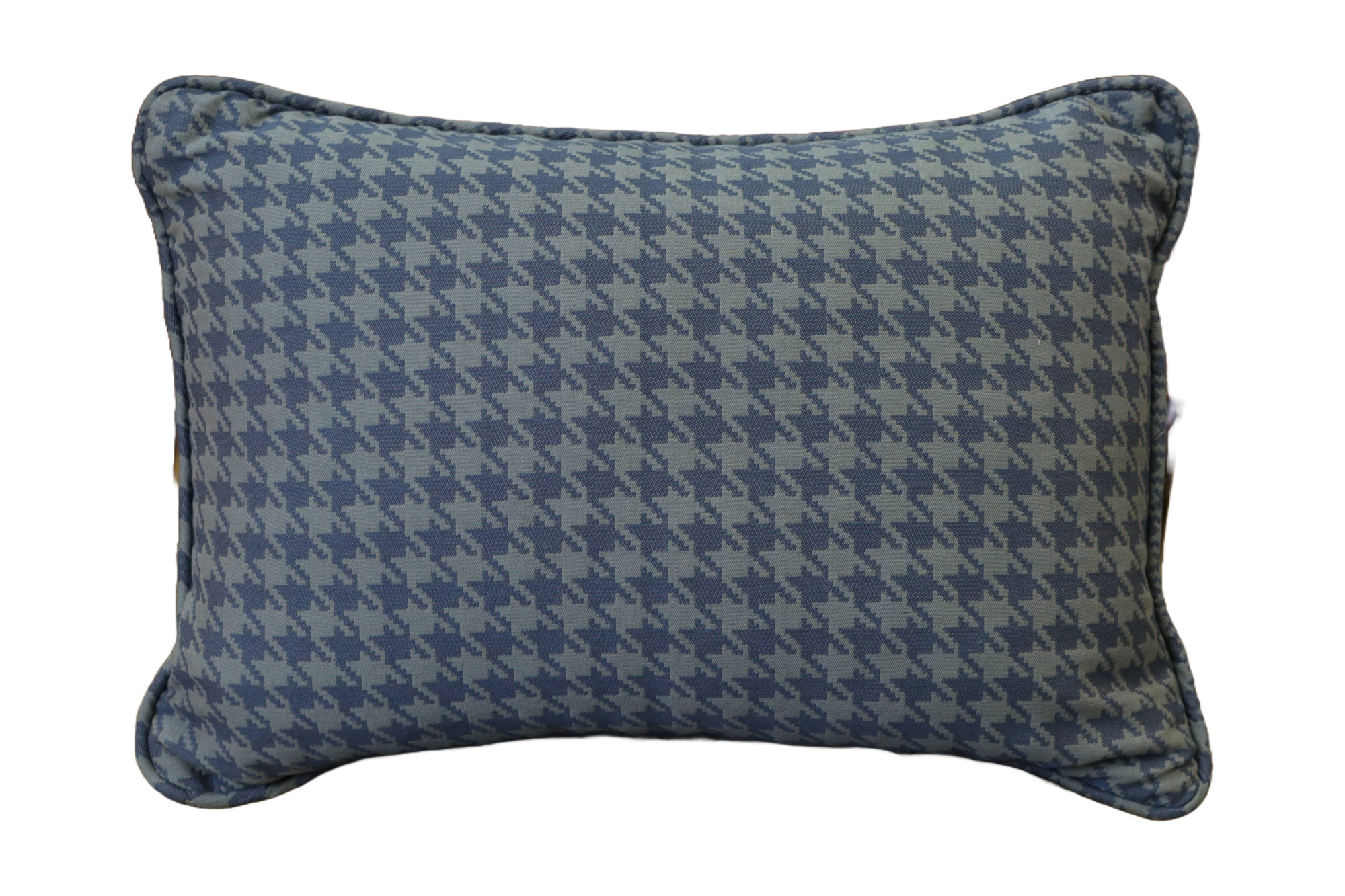 Large Oblong Walter Sea Blue Cushion with Mohair Velvet Back