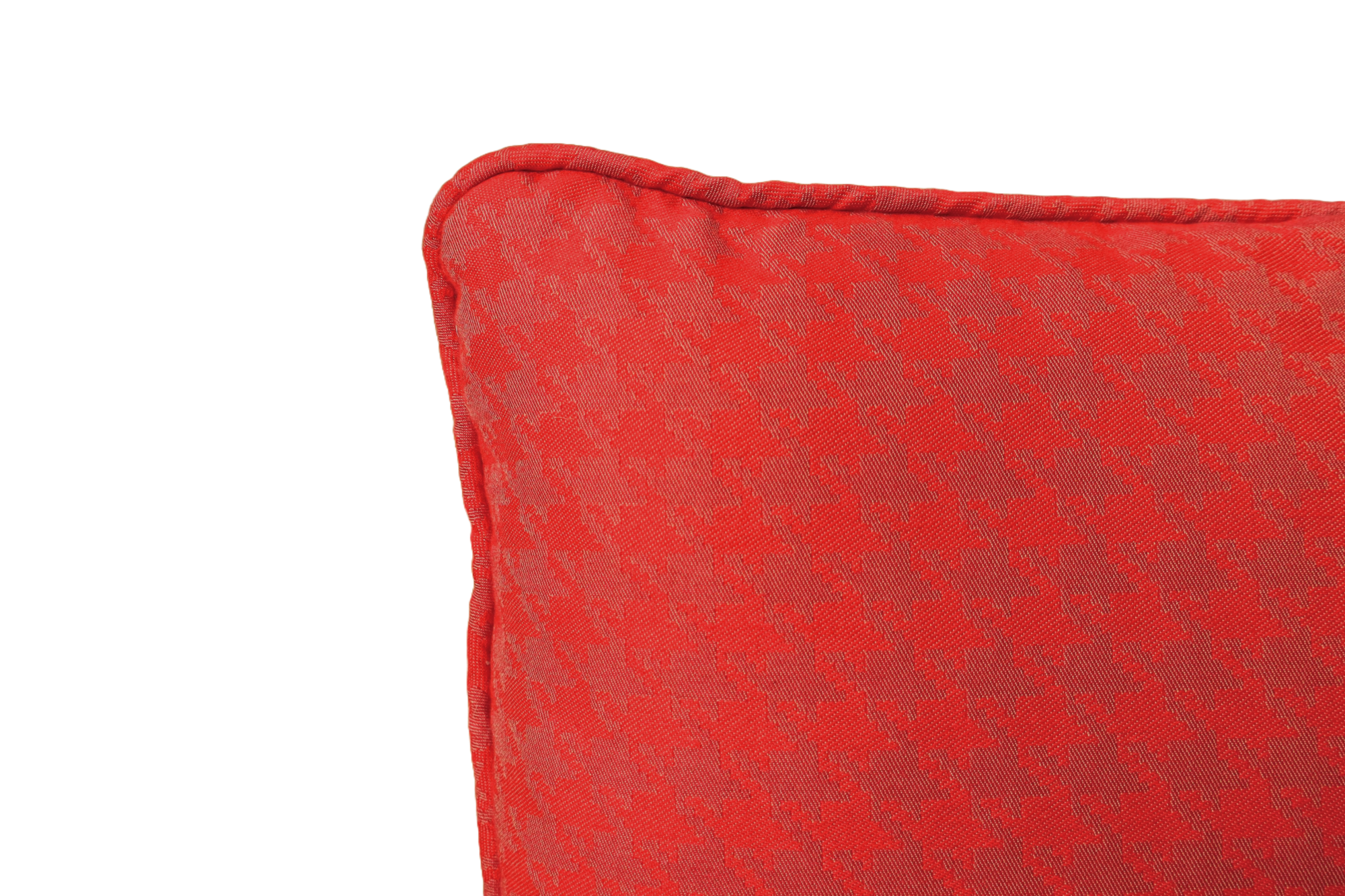 Large Oblong Walter Crimson Cushion with Mohair Velvet Back