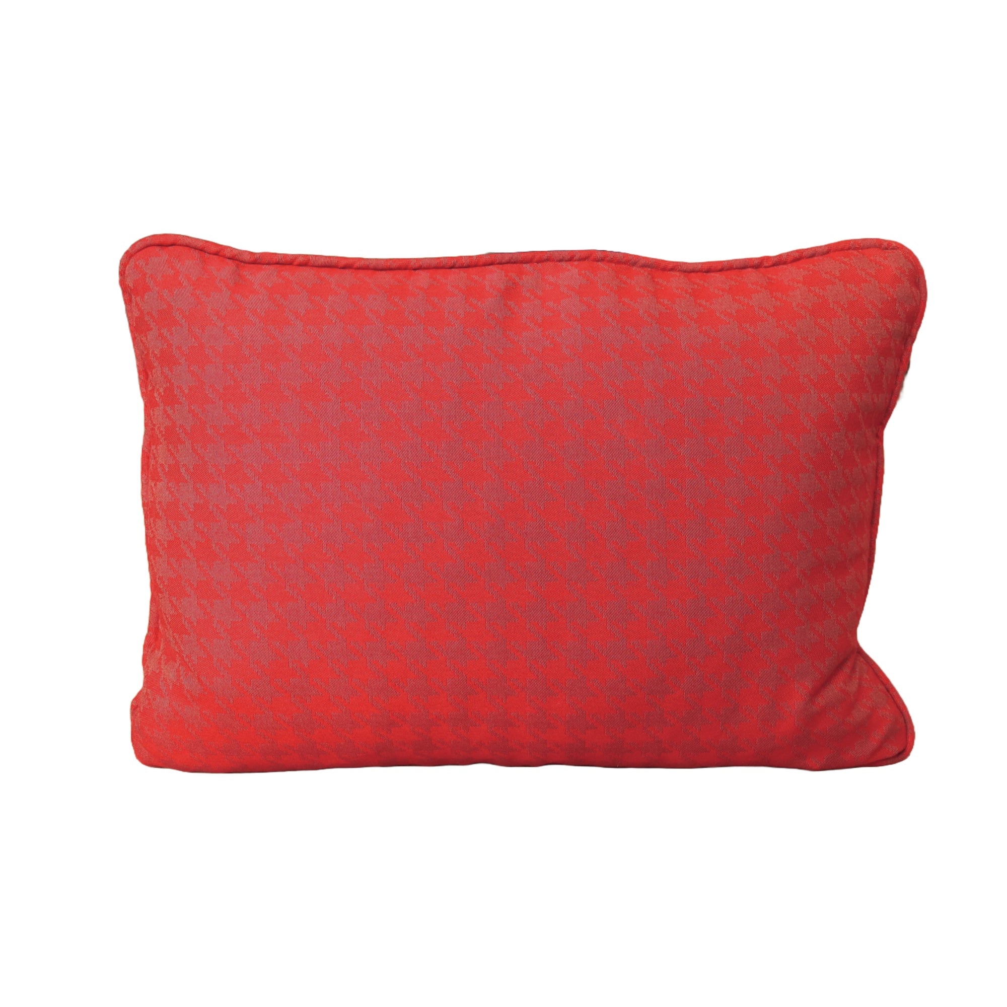 Large Oblong Walter Crimson Cushion with Mohair Velvet Back