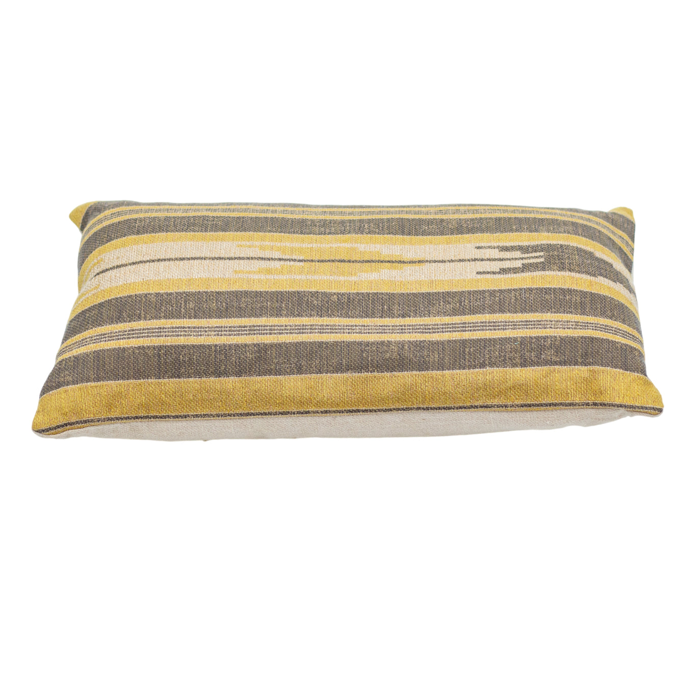 An Oblong Cushion in Oulton Stripe Citrine