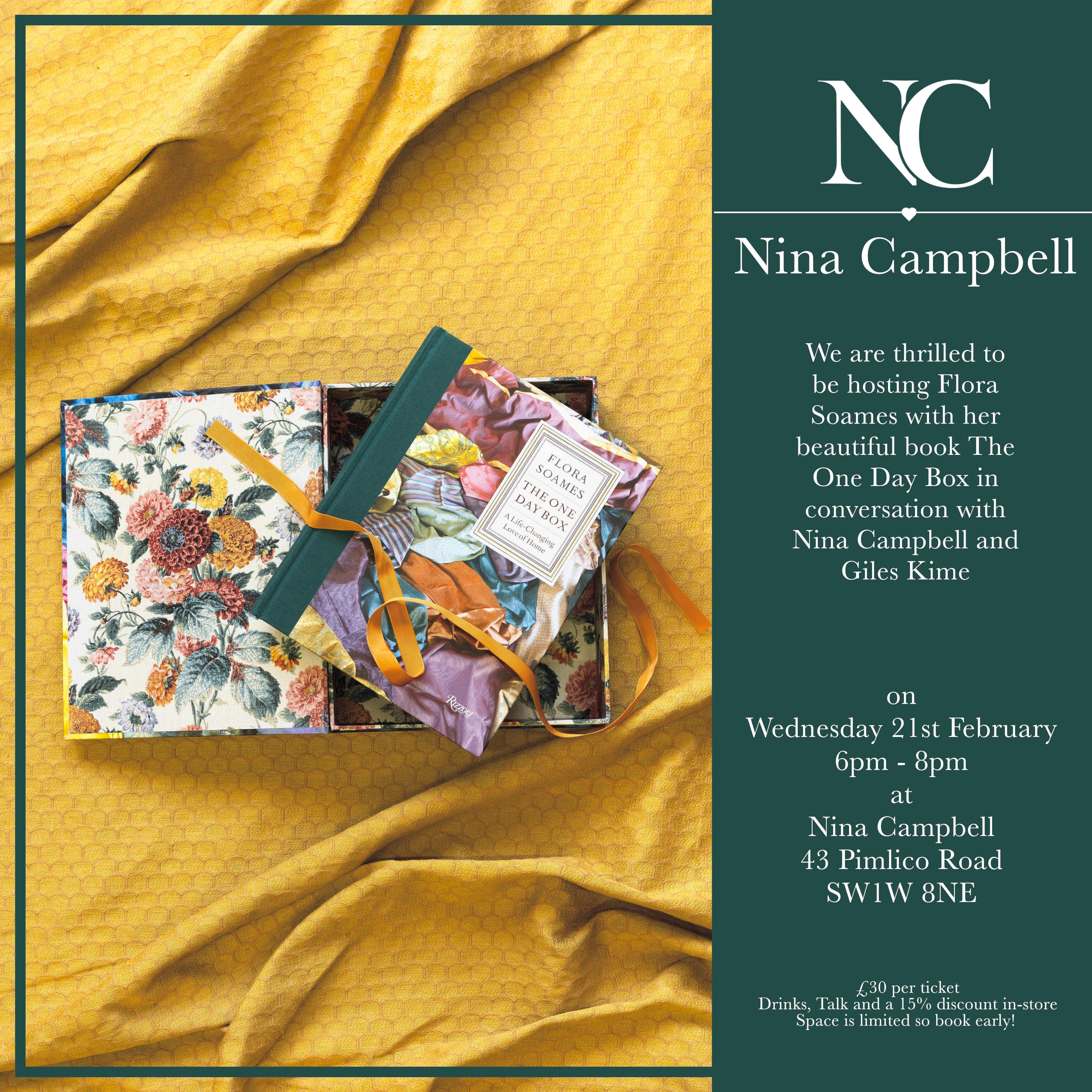 Ticket - Nina Campbell & Flora Soames in Conversation with Giles Kime