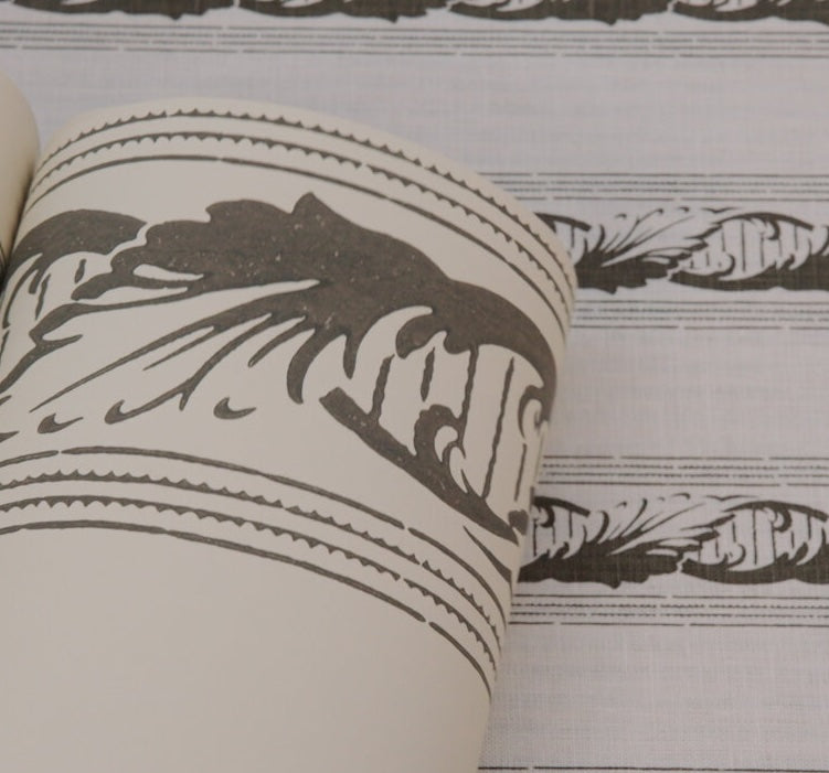 Palantine Stripe Grande Dove Wallpaper