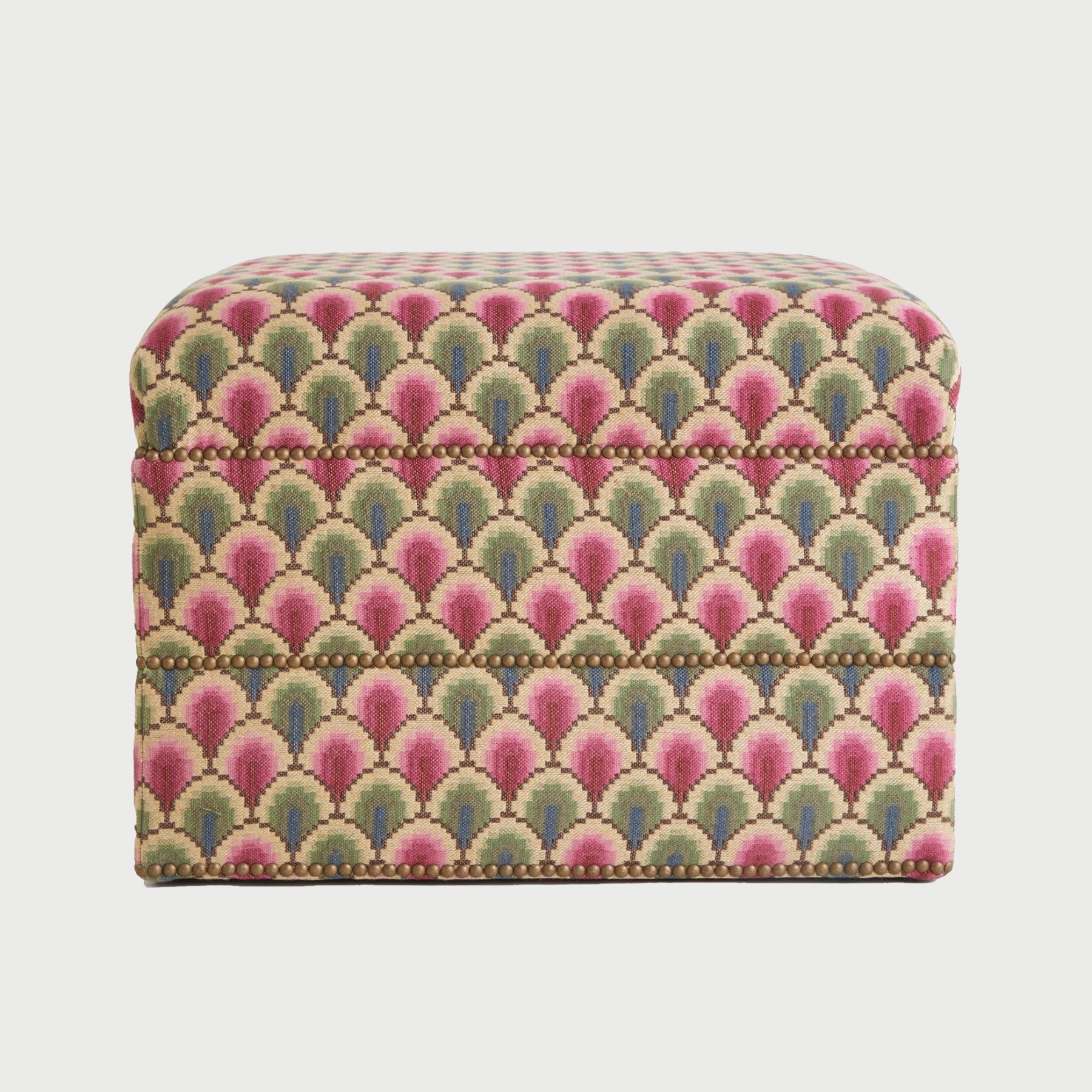 Walsingham Weave Original Square Ottoman - LIVE AUCTION