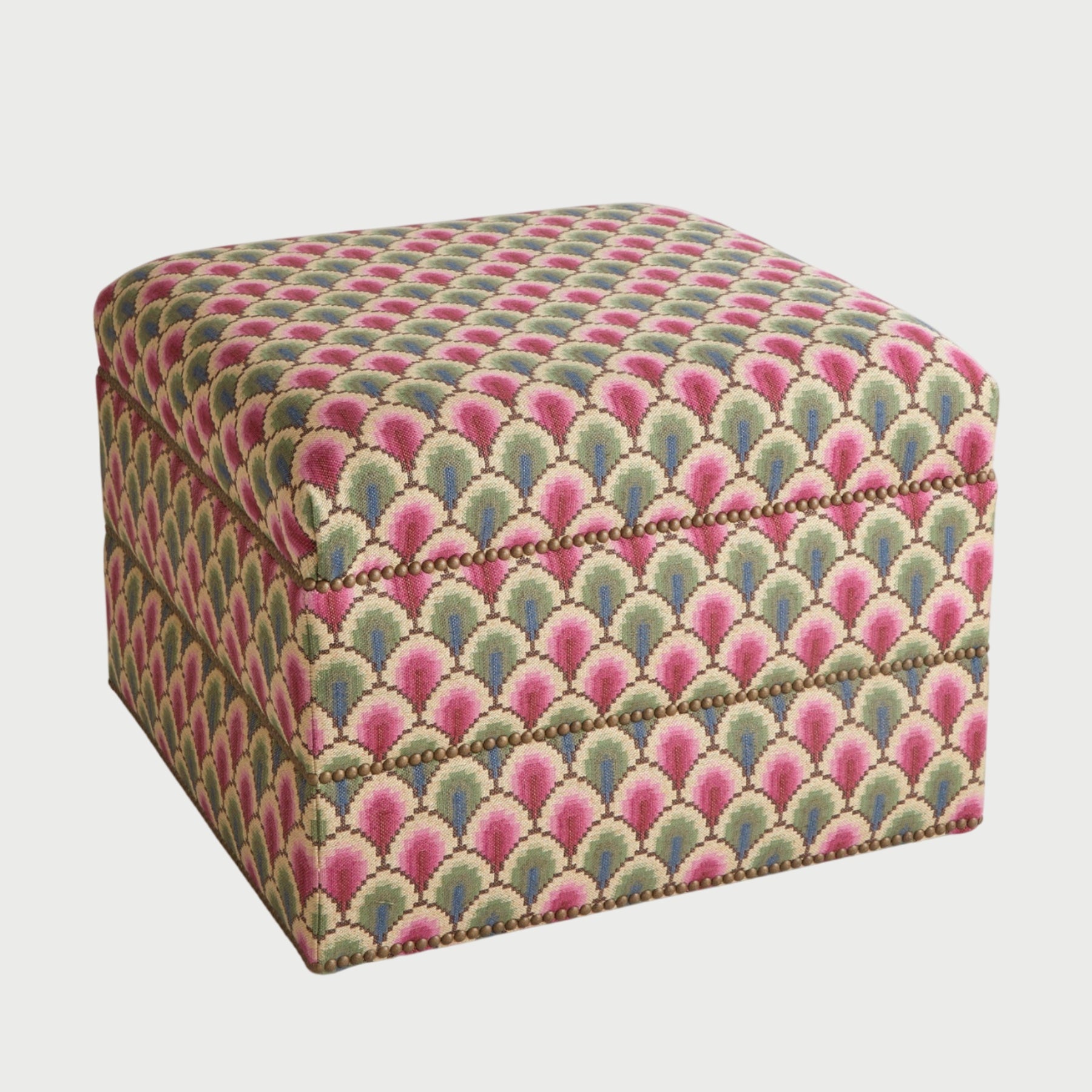 Walsingham Weave Original Square Ottoman - LIVE AUCTION